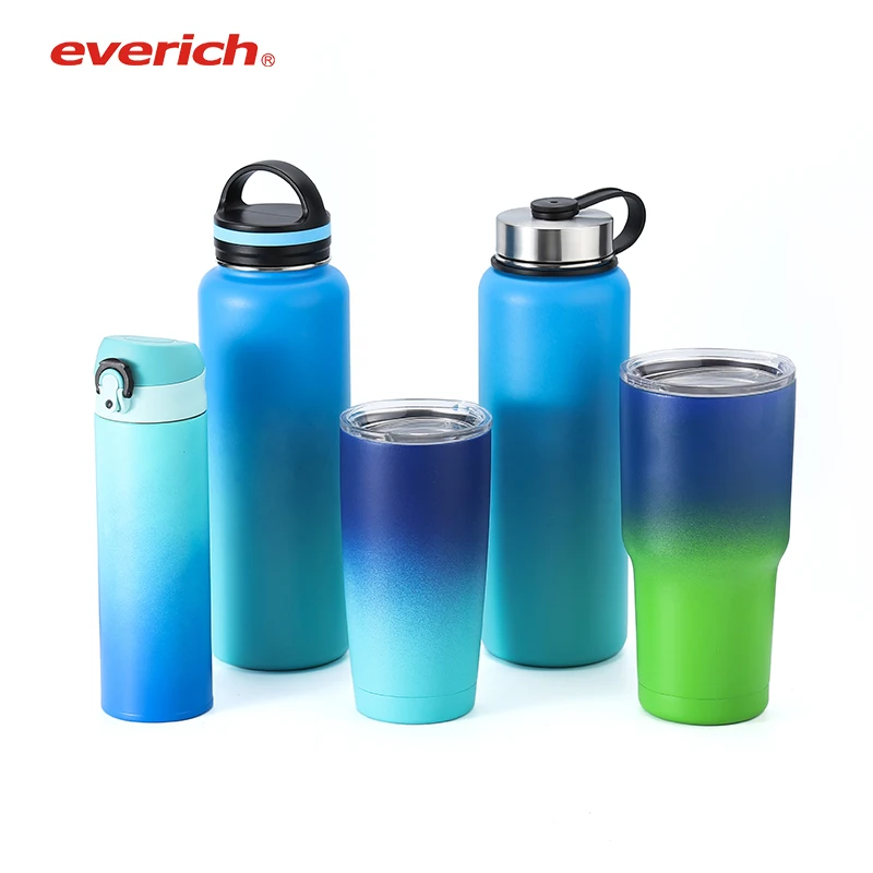 18,21,32oz 304 Double Wall Stainless Steel Vacuum Insulated Color Changing Water Bottle Flask