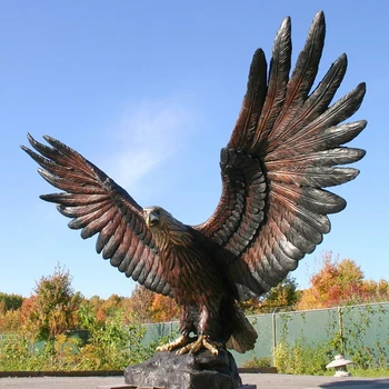 Large Outdoor Metal Bird Statue Garden Bronze Cast Eagle Sculpture For ...