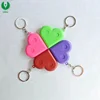 LED ABS Heart-Shaped Lighted Pill Box Torch Flashlight Keychain,Keyring With Pattern,Custom logo