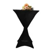 YT10336 black high bar cocktail spandex stretch table cloth for wedding