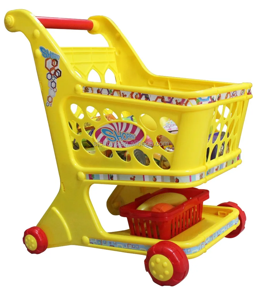 Gaya Baru Berkualitas Tinggi Lucu Mini Supermarket Trolley Anak