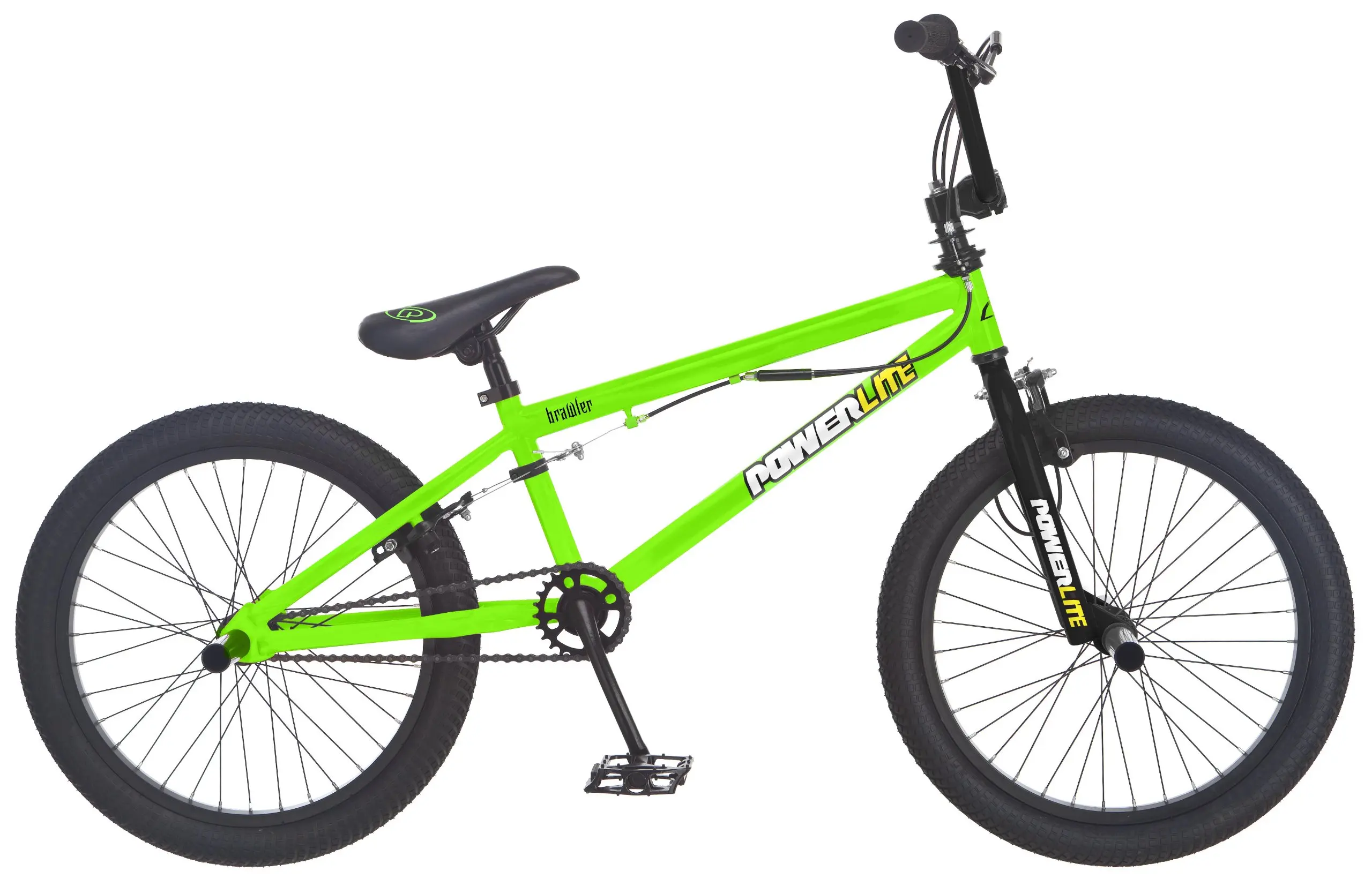 Powerlite Brawler 20-Inch Freestyle Bicycle, Neon Green