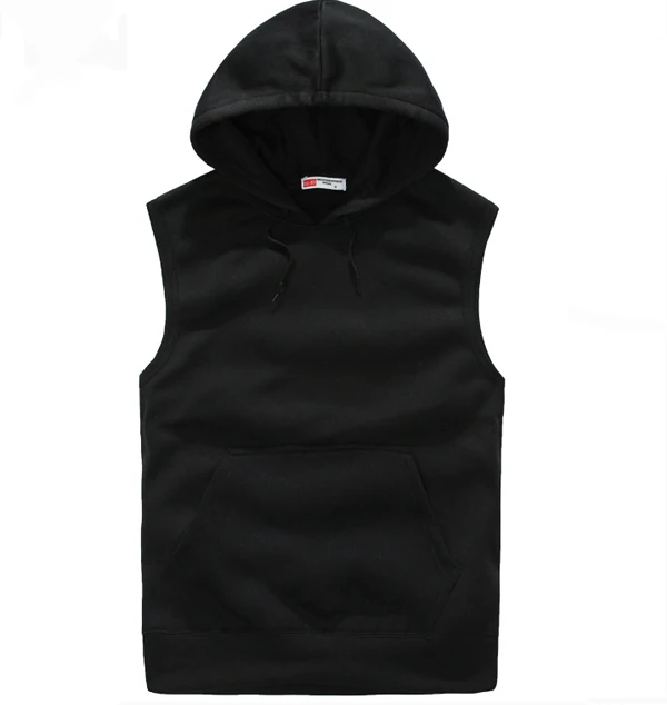 plain sleeveless hoodie