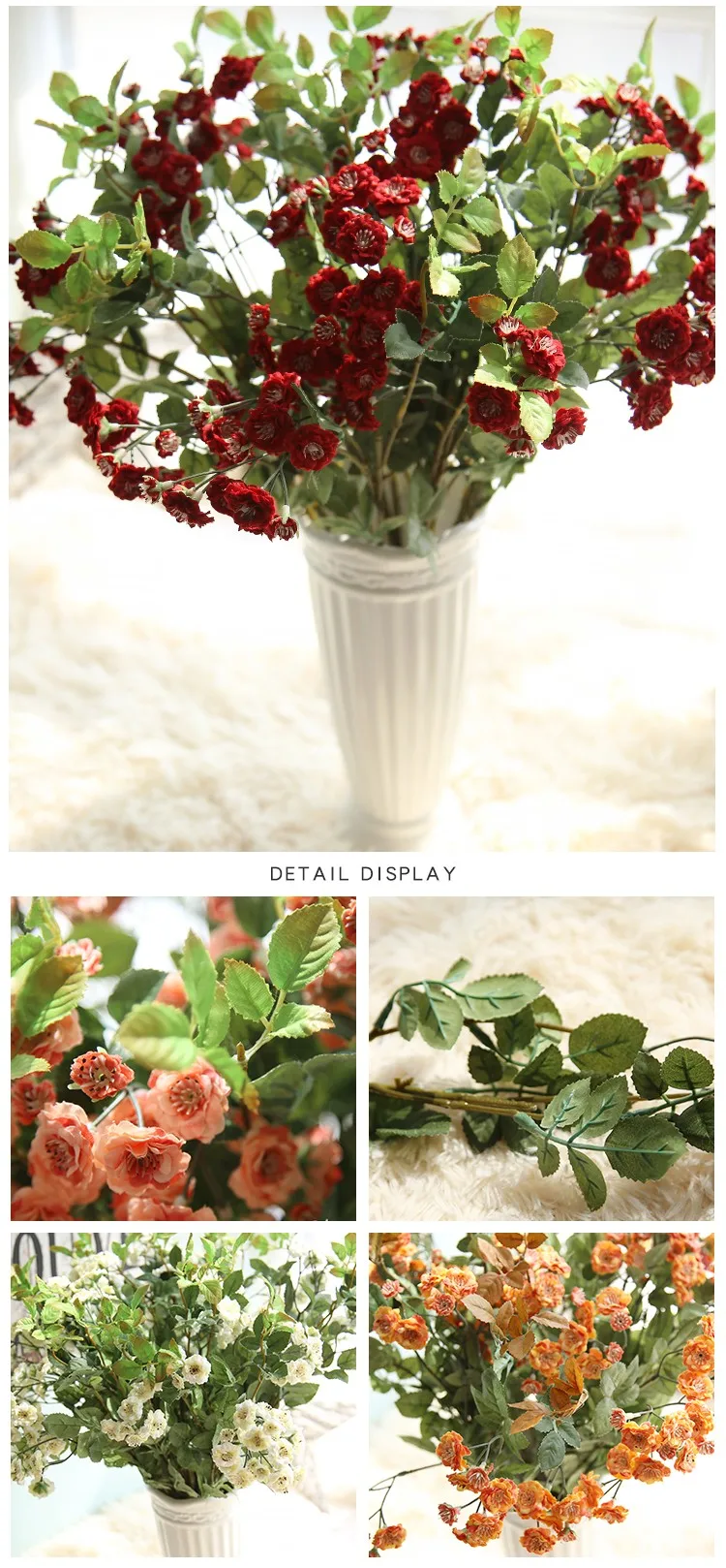 Decorative Artificial Silk Lilac Flowers Mezereon Clove Flower Wedding