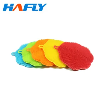 scrubber sponge silicone dish kitchen larger