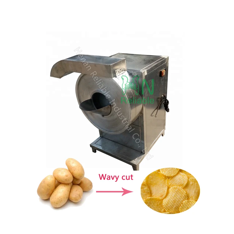 How to make crinkle-cut chips with a potato slicer machine?