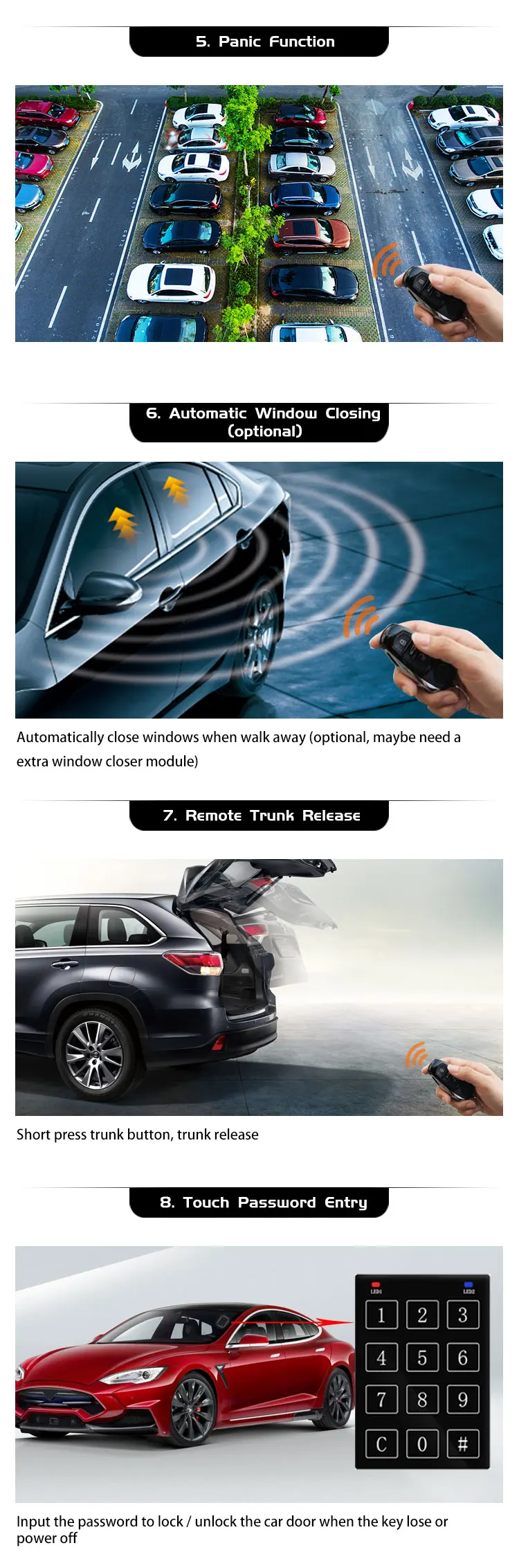 OBD Keyless Car Alarm Remot Start With Engine Push Button For Toyota INNOVA