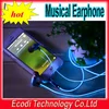 Newest!!! Patent Product EL LED light headphone,3.5mm stereo headphone earbud earphone with MIC for PC,iPhone,iPod,iPad