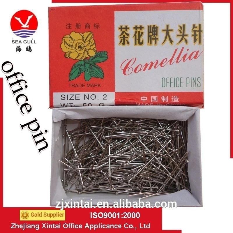 Short-thin-straight-metal-office-pin-with