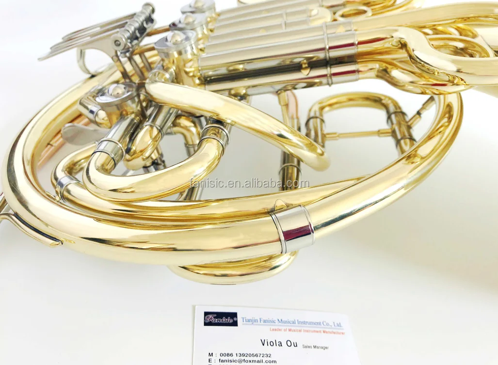 Brass Wind Instrument 4-Key Bb / F Double French Horn