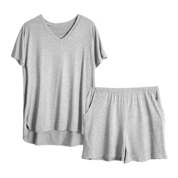 Wholesale Modal Spandex Lightweight Womens Pajamas Plain Tank Top And ...