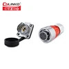 Cnlinko New Design 5pins wire waterproof connector waterproof high current dc connectors panel mount socket
