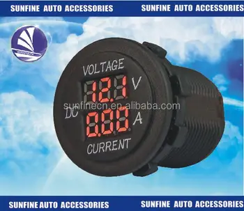 Dc 12v Motorcycle Electric Digital Ammeter And Voltmeter Socket For Car