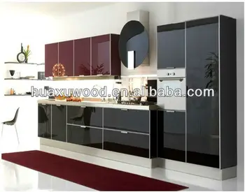 Wine Red Black Whole Kitchen Cabinet Buy Laminate Kitchen