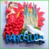Personalized Tourism souvenir Spain Barcelona Custom cheap Resin Spanish dancers refrigerator magnet