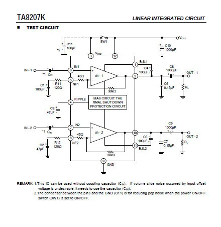 Ta8207k схема подключения