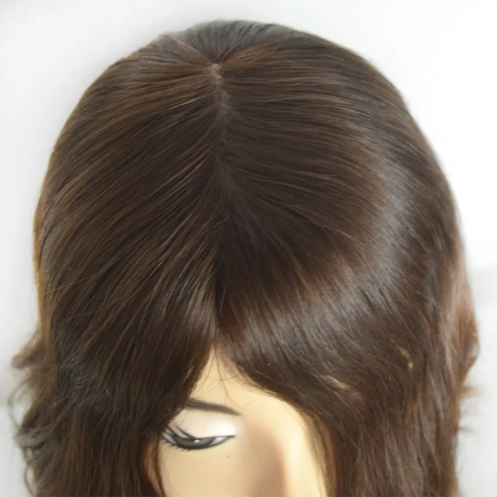 Top Grade European Hair Jewish Kosher Wigs With Multidirectional Top