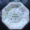 Disposable sugar cane pulp color paste tableware Children's manual diy painting plate 21 guest small square plate