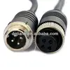 1M 4 pin bulkhead auto waterproof connector m12 for bus rearview camera system