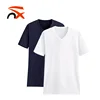 Wholesale Custom Printing V Neck Men Polyester Milk Silk T Shirt With Logo