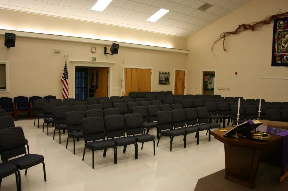 Wholesale Padded Blue Church Chairs Metal Church Chair For Pew New Used