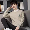 2019 cool man round neck long sleeve spring embroidered winter sweaters knitted cartoon pullover jumpers boy young fashion