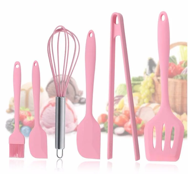 pink utensils set