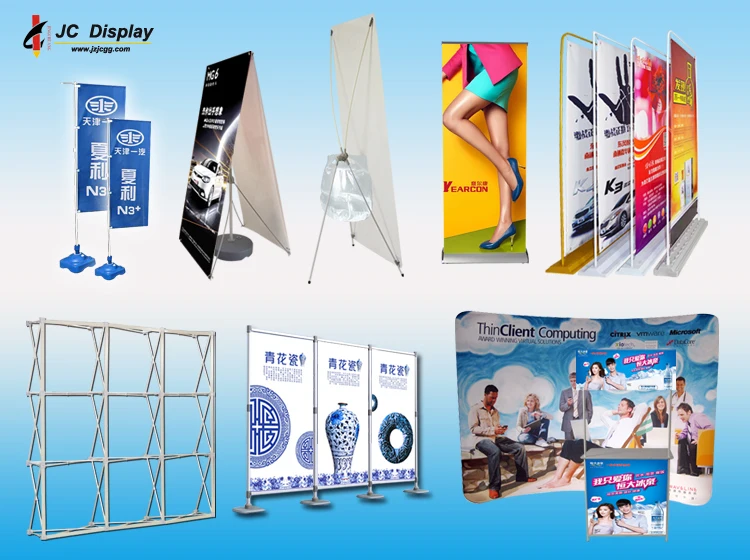 Easy Folding Pop Up Display Banner Stand Backdrop Tension Fabric