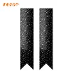 Bow rhinestone transfer design Clear and blue stones ribbon Cheer bow rhinestone strip