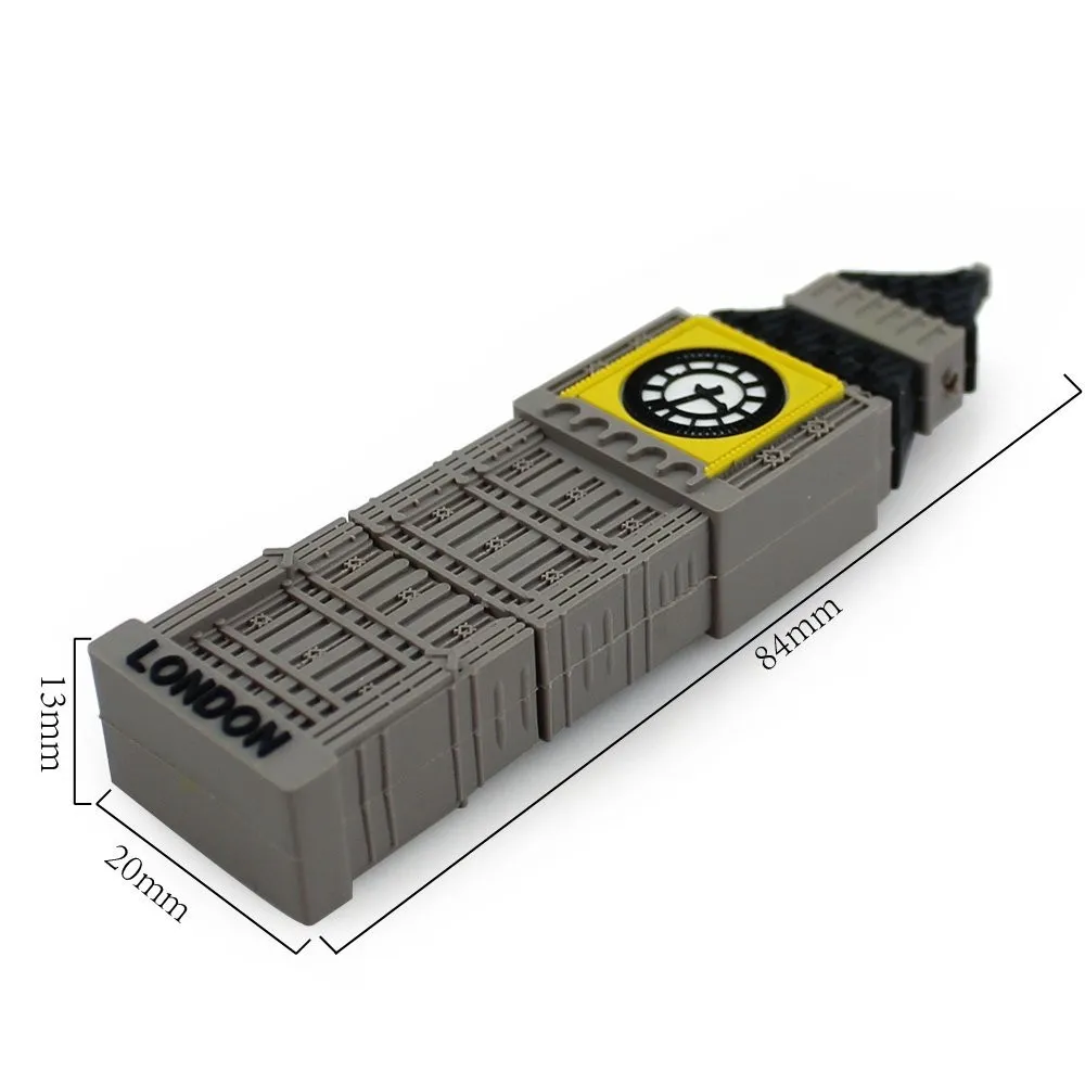USB 2.0 Gray The Big Ben Shape Creative U Disk 8GB 16GB 32GB 64GB USB Flash Drive Pen Drive Memory Stick Hot Sale Pendrive - ANKUX.COM