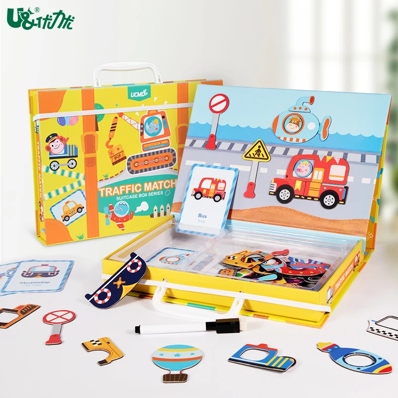 Fast Delivery Kids Children Educational Puzzles Toys Colorful Eco-Friendly Magnetic Tangram supplier