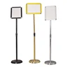 High Quality Lobby Polished Metal Display Easel Stand Poster Sign Board With Snap Aluminum Frame
