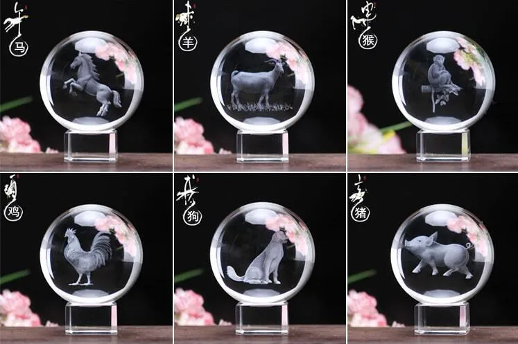 product new design customized customs 80mm sphere fengshui dragon ball k9 laser crystal ball-26