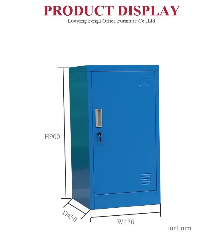 Flat Packing Mini Single Door Small Metal Storage Locker for Kids