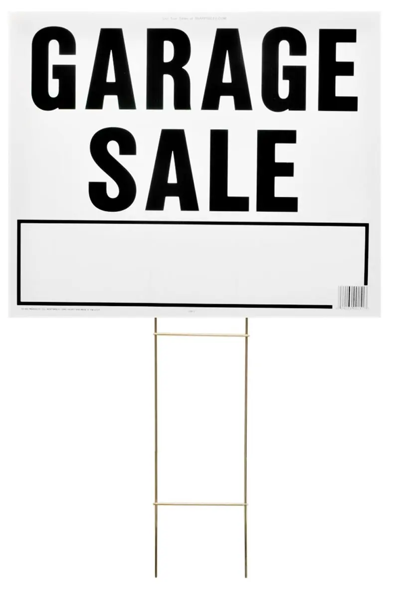 White and Black Corrugated Heavy Duty Plastic 20x24 Inches 1-Sign Hillman 840062 Open House Sign with Space for Fill In includes H-Wire Frame Mounting Bracket