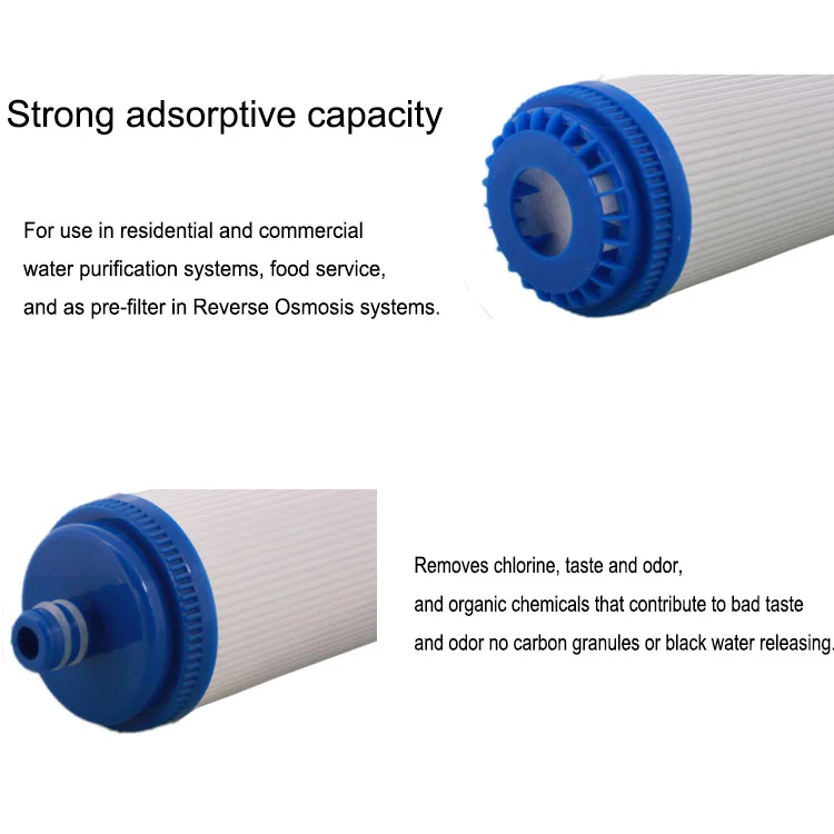 10 Inch High Density 1 Micron Udf Activated Carbon Refillable Water