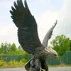 Outdoor decor popular cast brass hawk beauty eagle sculpture for sale