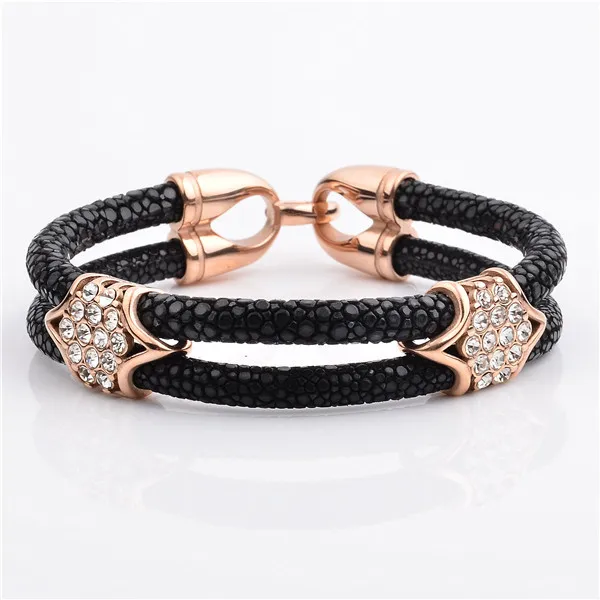 Stingray Python Leather Bracelet Genuine Leather Hand Jewelry Men's Bangles  - China Stingray Leather Bracelet and Python Leather Bracelet price