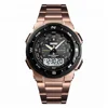 skmei analog-digital 1370 double time sports water resistant stainless steel watch