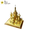 Custom made national temple 3d miniature brass models