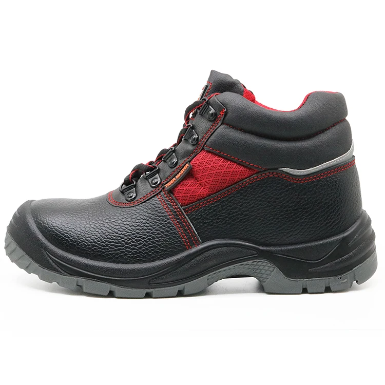 Tiger Master Brand Black Leather Pu Sole Steel Toe Puncture Proof Anti