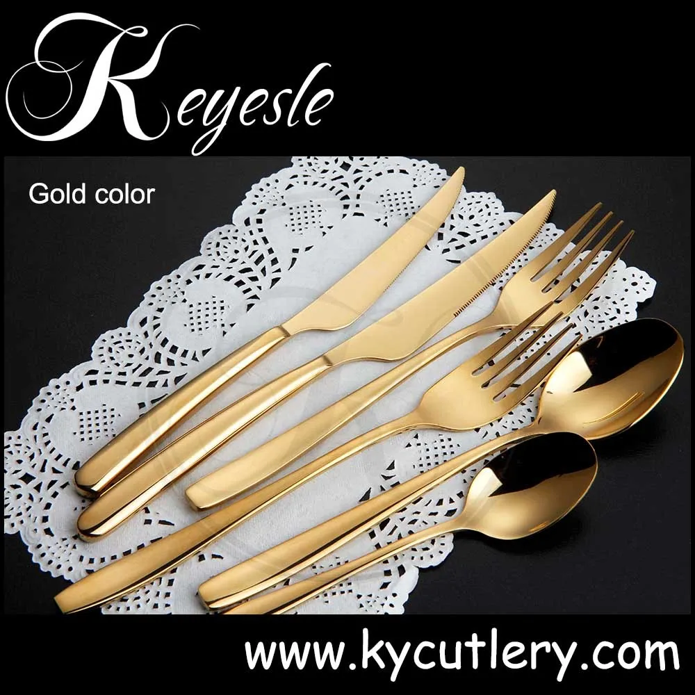 Gold Plated Flatware Sets Bulk Wedding Cutlery Set Gold Plated Flatware Sets Bulk Wedding Cutlery Set Whole