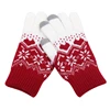 2019 New Arrivals Winter Outdoor Five Fingers Warm White Acrylic Jacquard Knitting Women Gloves