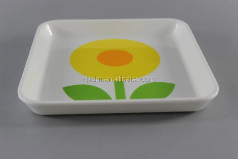 6" Square Melamine small tray ,Melamine Tea tray