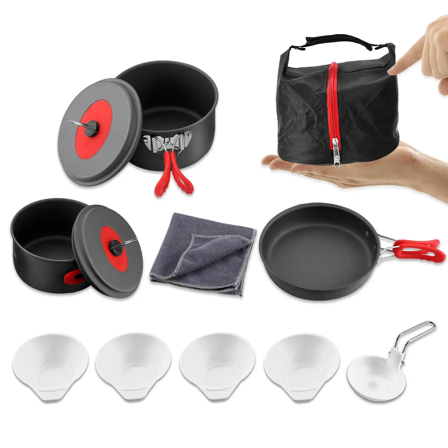 Buy Andake Camping Cookware Set, Anodized Aluminum Cookset, BPAFREE