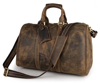 7077b 1 Uni Crazy Horse Leather Brown Travel Duffle Bag Dispatch 7077b 1 Uni Crazy Horse Leather Brown Travel Duffle Bag Dispatch Tote Plain Duffels
