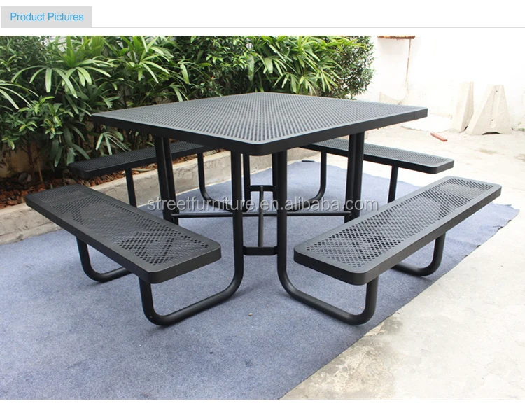 Gavin Outdoor Metal Picnic Table And Benches Buy Metal Picnic Table