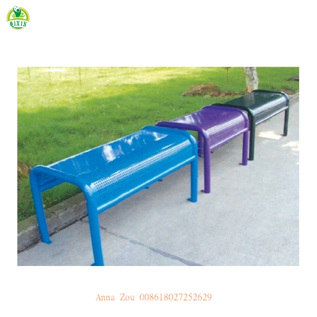 Colorful Metal Outdoor Bench Metal Park Bench Decorative Metal