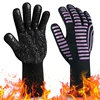 BBQ Gloves Heat Resistant Gloves BBQ Tools Holiday Present for Mum Dad Outdoor Cooking Gloves-14 inch Long for Forearm