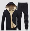 OEM new design zipper warm track suit mens plain custom school uniform tracksuit